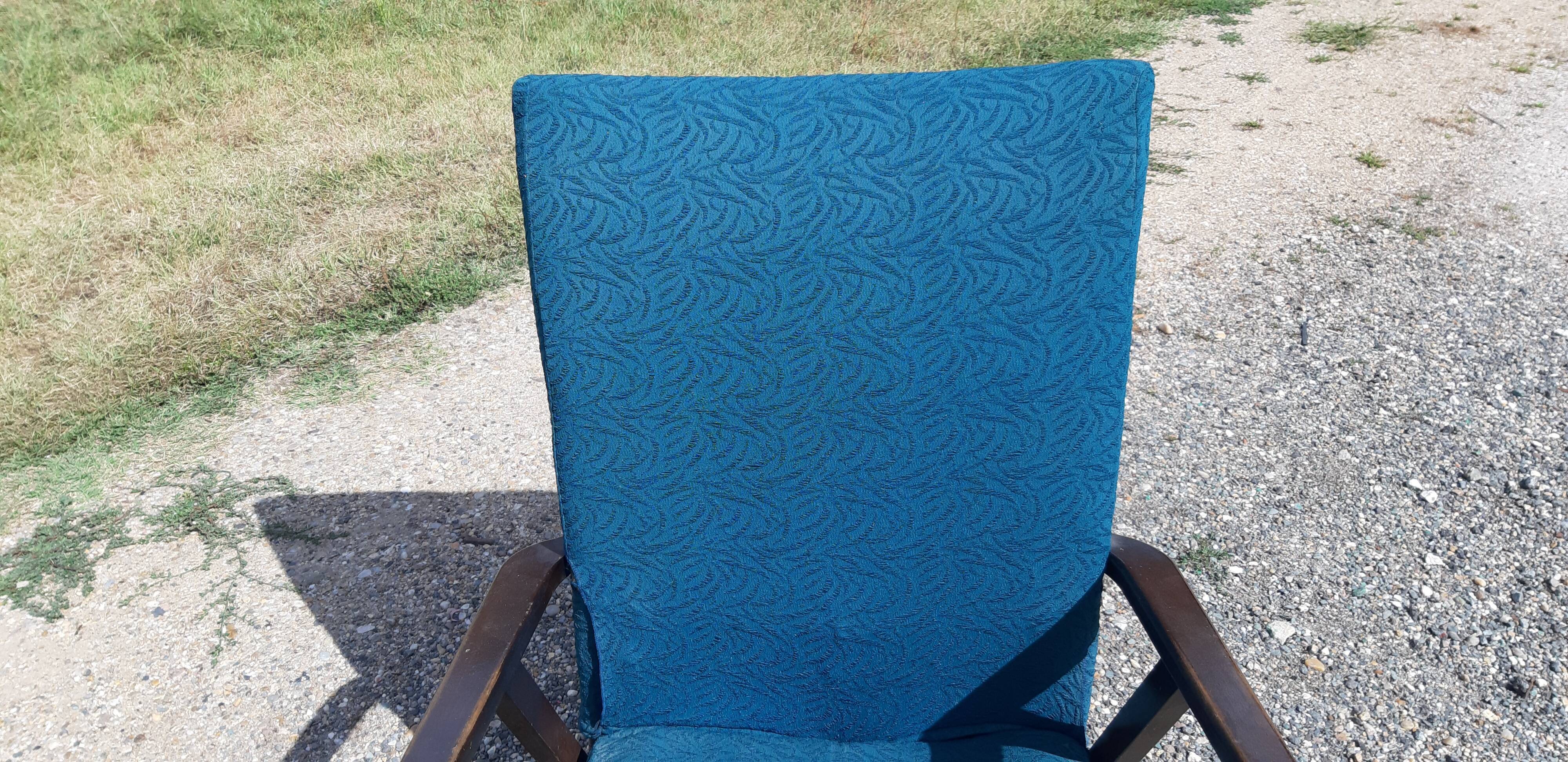 Armchair year 50 wood and fabrics