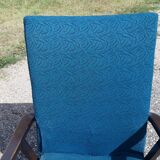 Armchair year 50 wood and fabrics