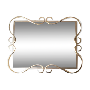 Gold metal mirror 70.5 x 55. Vintage