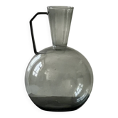 Modernist carafe / vase in blown tinted glass, circa 1970 / 80.