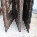 Japanese screen embroidered golden threads