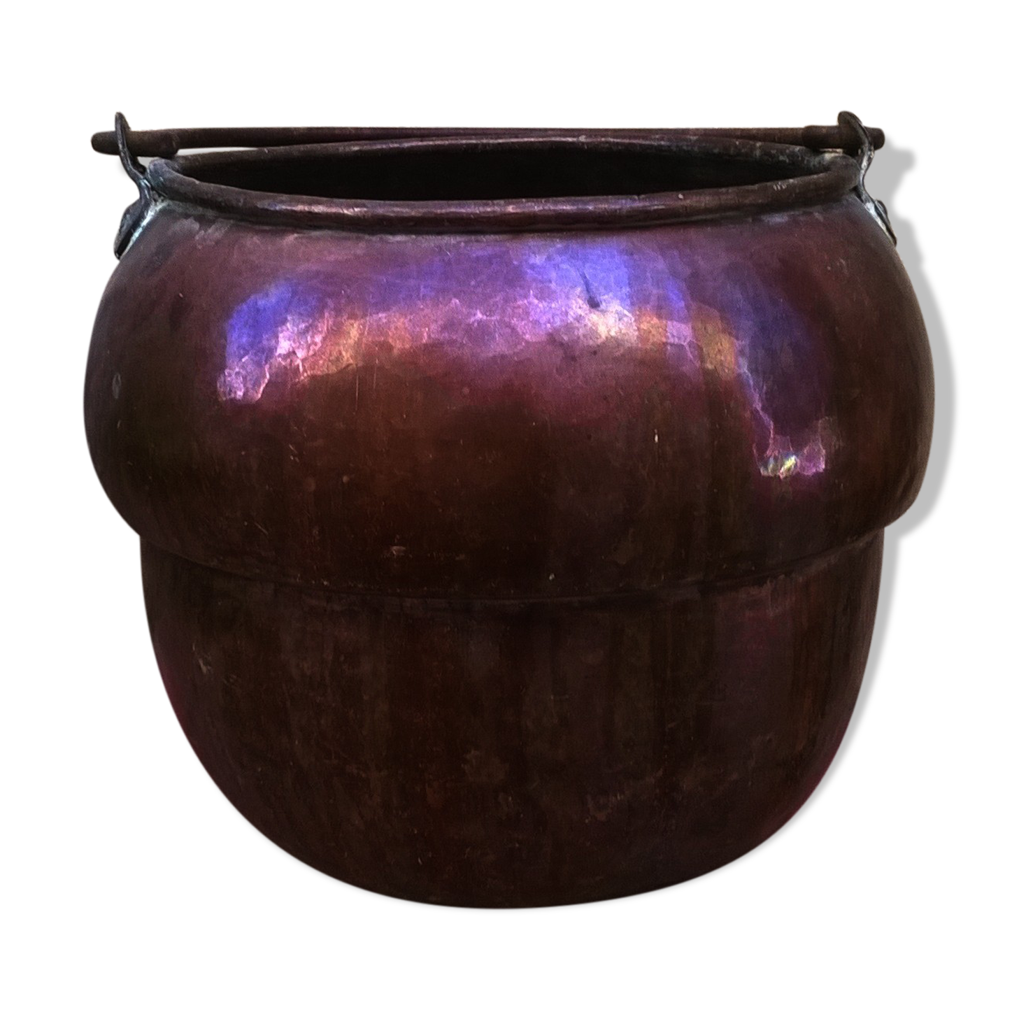 Old copper cauldron