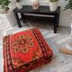 Handmade Berber pouf in wool 60 X 60 X 20 CM