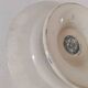 E. Bourgeois footed plate – Excelsior blue decoration, late 19th century