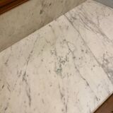 Coiffeuse Louis-Philippe en acajou avec plateau en marbre