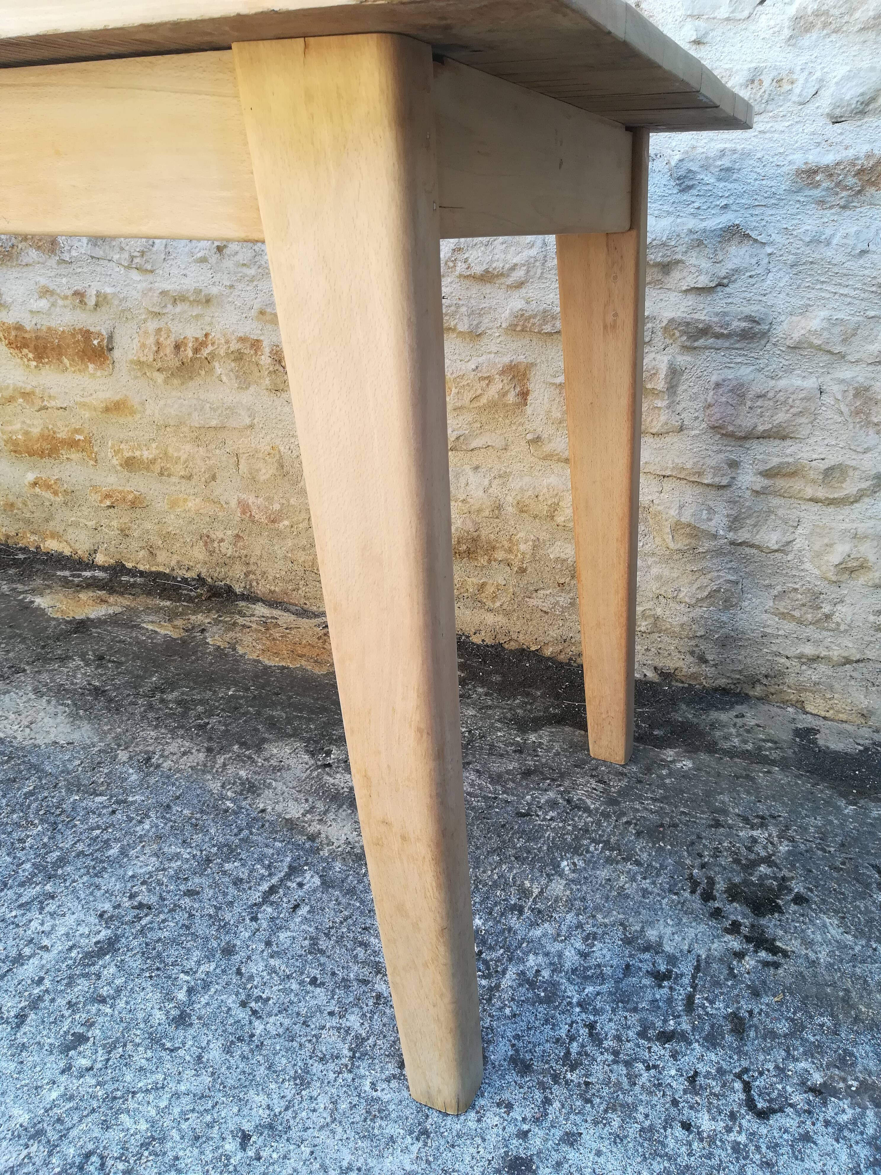 Beech farmhouse table