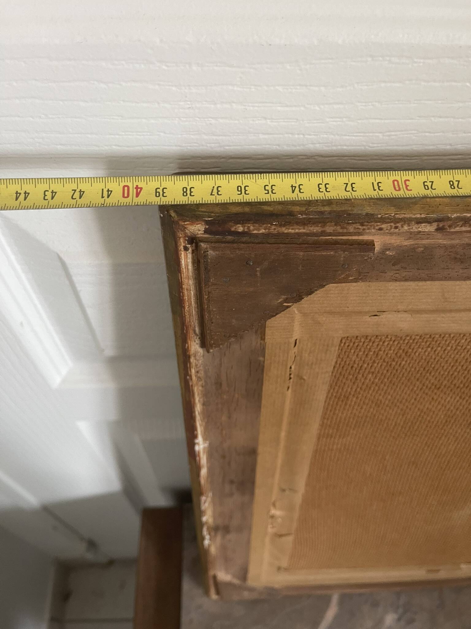 Ancien tableau, peinture à l'huile, portrait vieil homme signé Cardella