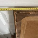 Ancien tableau, peinture à l'huile, portrait vieil homme signé Cardella