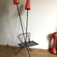 Vintage three-way two-light floor lamp