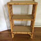 Vintage rattan shelf