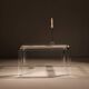Square Lucite & Brass Coffee Table | Europe 1970s