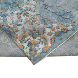 Handmade Hi-Low Pile Oriental 1980s 167 cm x 285 cm Blue Rug