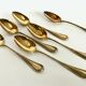 6 spoonfuls silver and vermeil poincon minerve gaston bardies 19th 122 grams