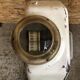 Old pharmacy scale TESTUT metal white + tray gray vintage
