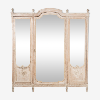 Louis XVI style mirror armoire