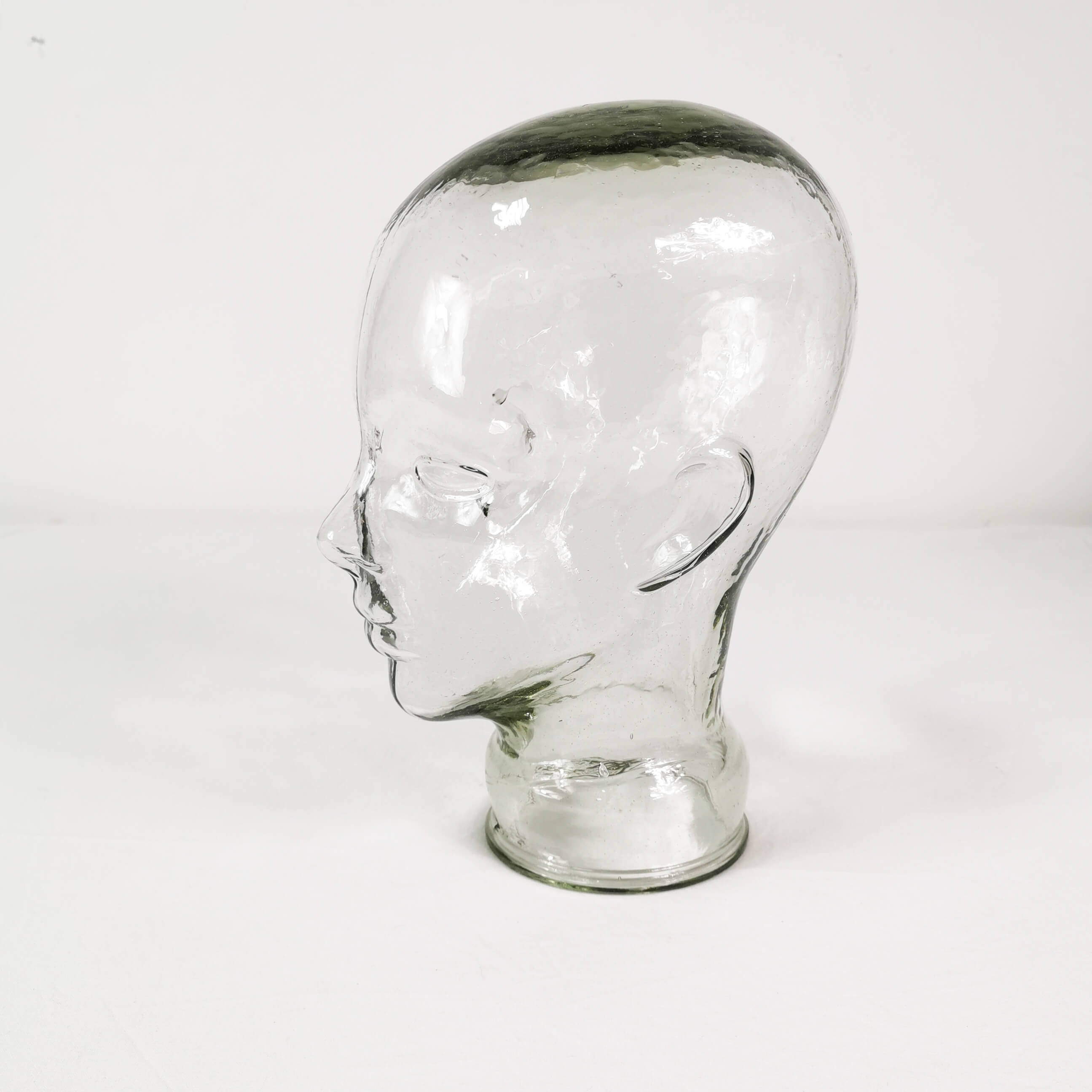 Modernist glass head, Germany, 1970s