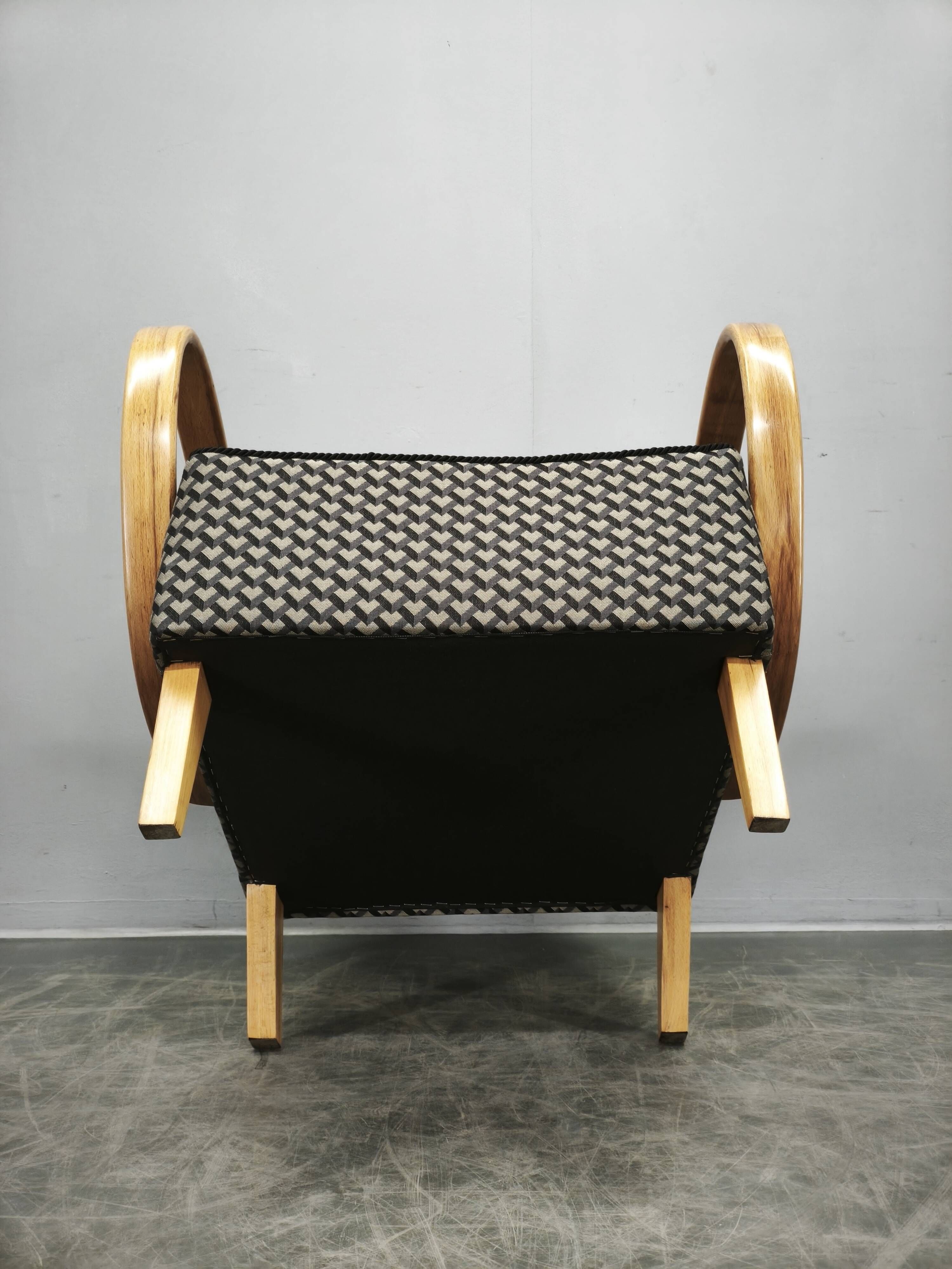 Art Deco Armchair by Jindrich Halabala, Czechoslovakia, 1940s