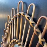 Almond rattan mirror from the 1960s