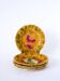 Set of 5 slipware plates, Digoin Sarreguemines, Fruits model, 1970.