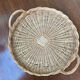 Large round woven wicker tray – Vintage craftsmanship