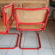 Set 4 chair B32 red Marcel Breuer Cesca