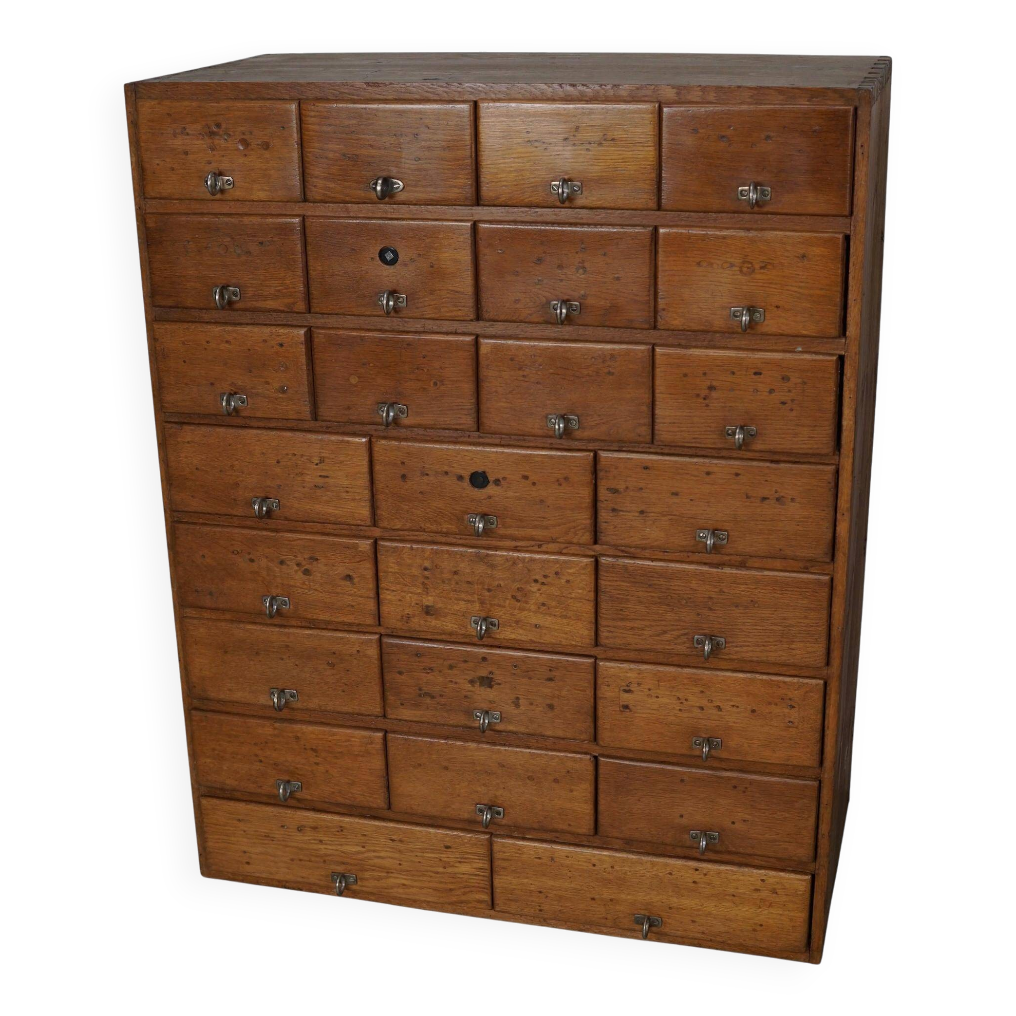 Armoire d'apothicaire vintage allemande en pin et chêne, années 1950