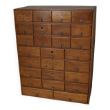 Armoire d'apothicaire vintage allemande en pin et chêne, années 1950