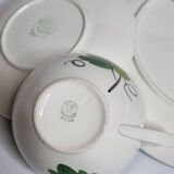 Breakfast service for two, cups, saucers and plates, 24 cm