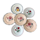 Set of 6 mismatched dessert plates Digoin, Badonviller Salins (Jacqueline) 30s-40s