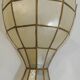 Pair of vintage mother-of-pearl and brass wall sconces – Floral shape