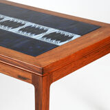 Scandinavian coffee table wood and ceramic