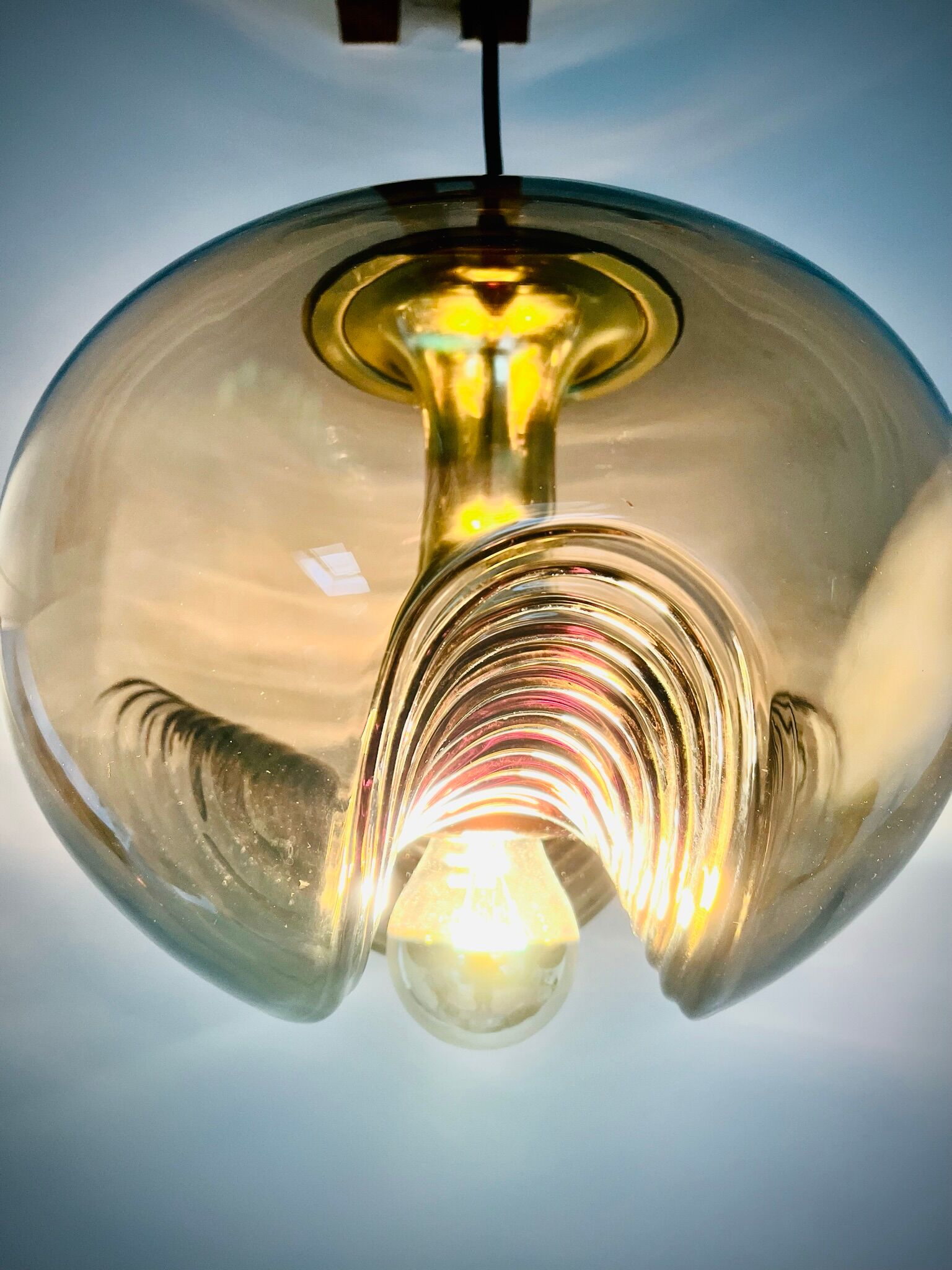 Glass pendant "Wave" / " Anemone" by Peill & Putzler