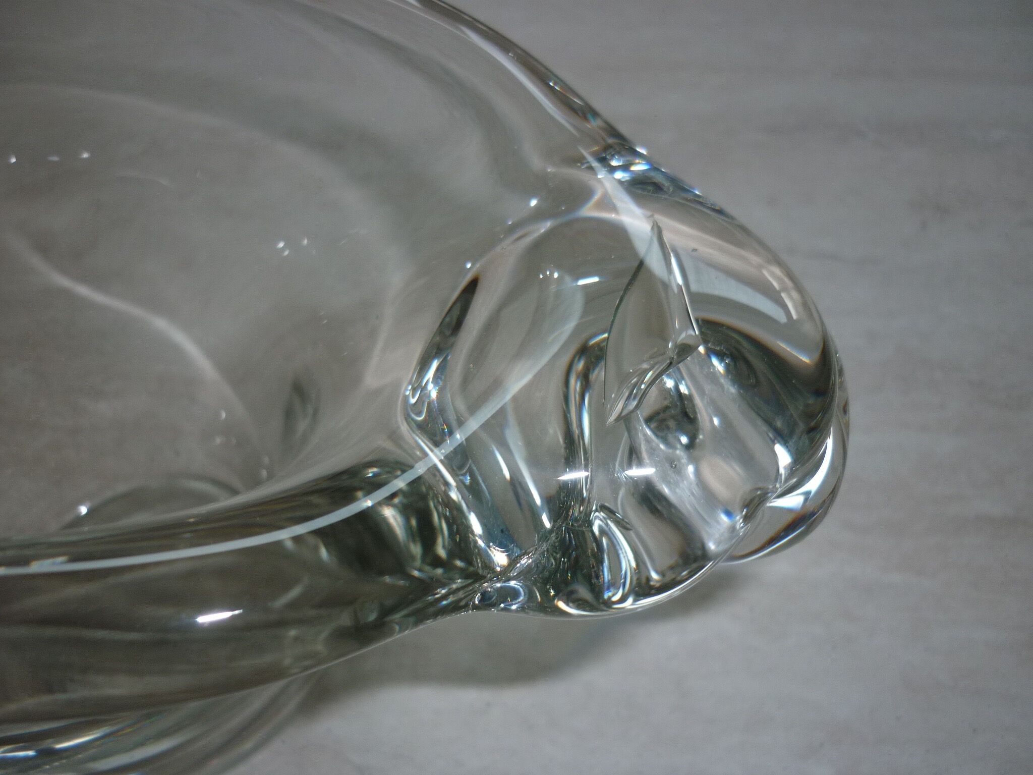 Crystal vase signed Daum France 1926