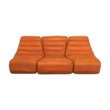 Leather sofa Saparella design Michel Ducaroy 70