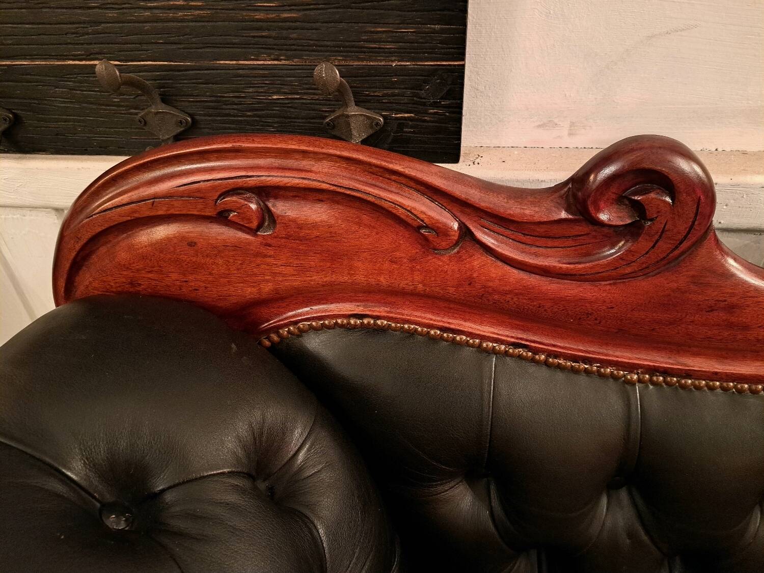 19th century Indo English Chesterfield sofa