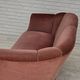1960s, Danish 2-seater sofa, original pink furniture velour.