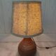 Sandstone lamp and wool lampshade