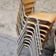 Lot of 18 vintage stackable bistro chairs 1970