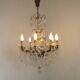 Lustre Rococo 8 lights in glass and antique bronze crystal 5199