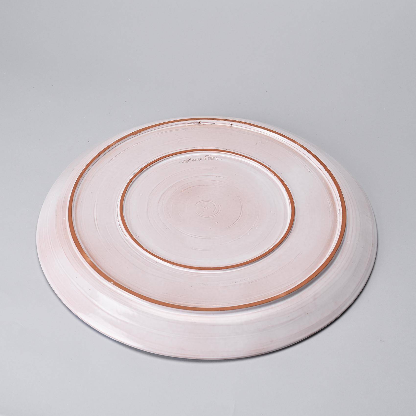 Large ceramic dish by Robert and Jean Cloutier, circa 1960