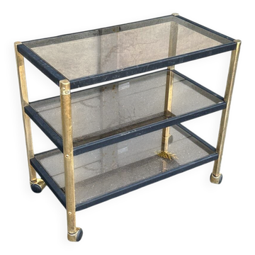 Erard wheeled dessert trolley – Furniture – Brass and smoked glass