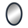Vintage oval mirror in petrol blue wood