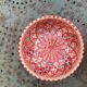 Two bowls, enameled ceramic cups, red and blue, artisanal, hand painted made in Italy