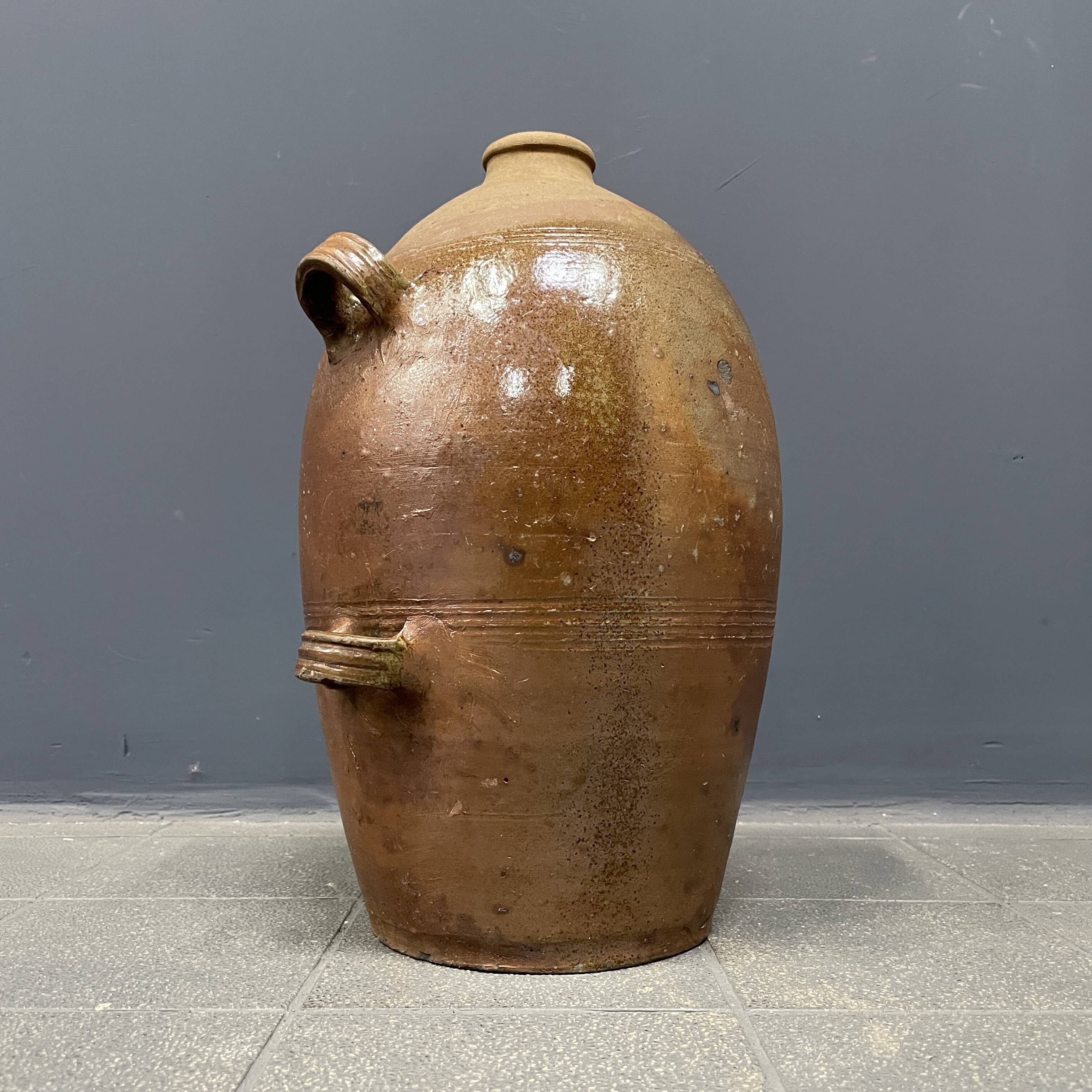 Large antique earthenware jug from Germany 18th century