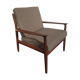 Scandinavian Glostrup Møbelfabrik in teak and fabric armchair