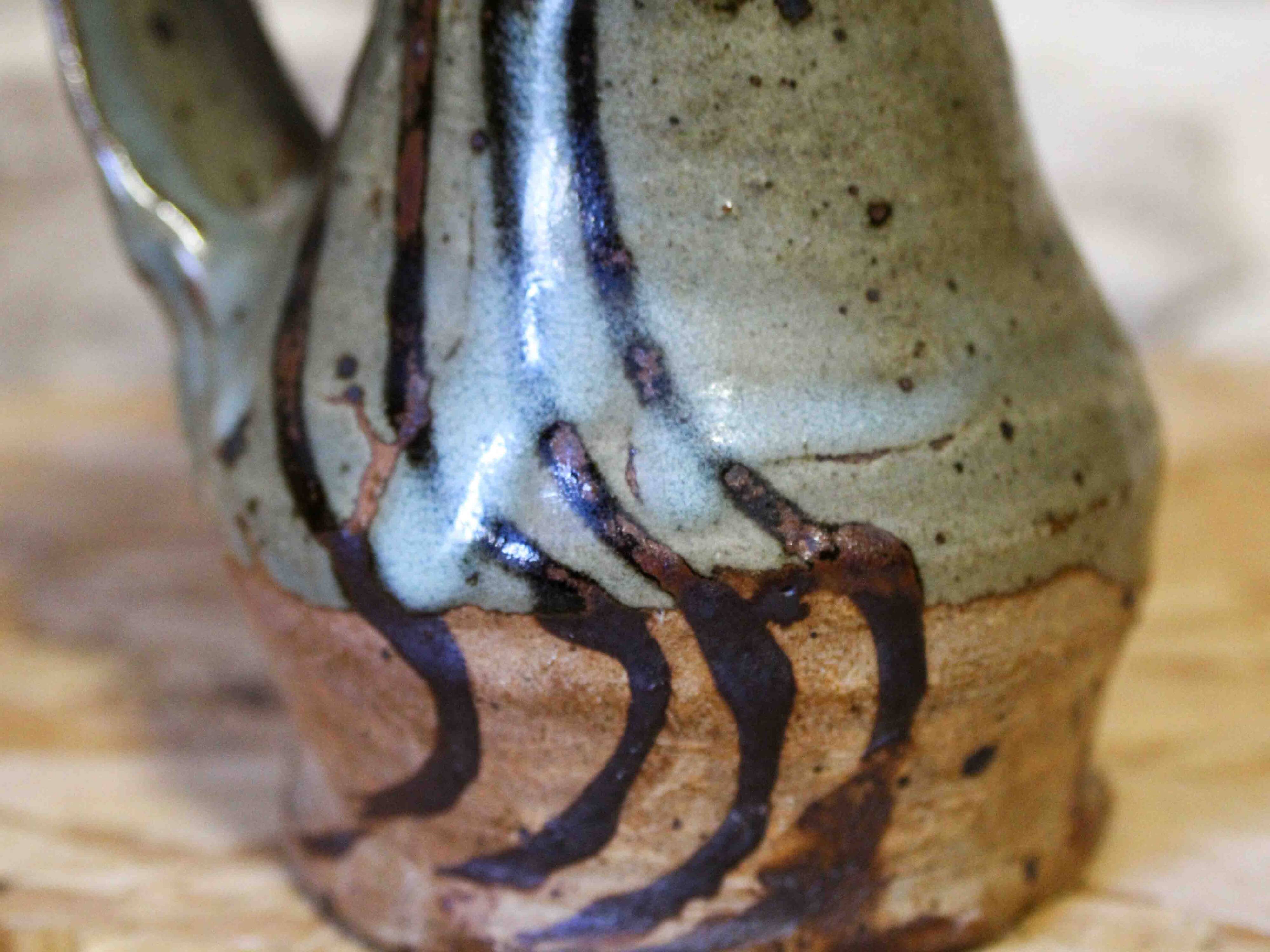 Glazed stoneware jug attributed to Anne Kjaersgaard.