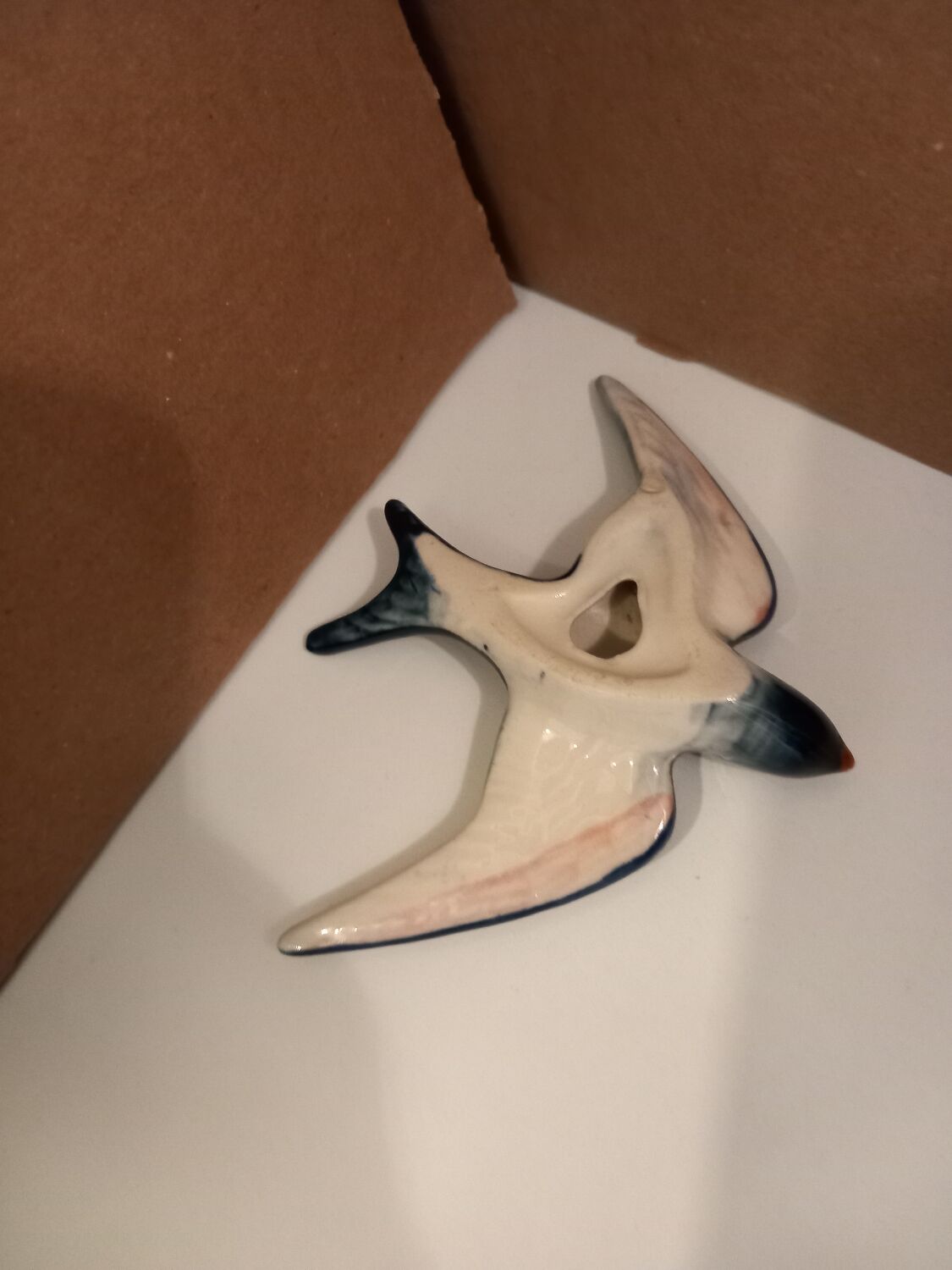 3 blue swallows, earthenware wall decoration