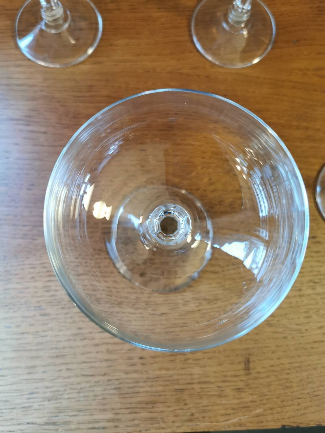 Set of 5 vintage crystal champagne glasses