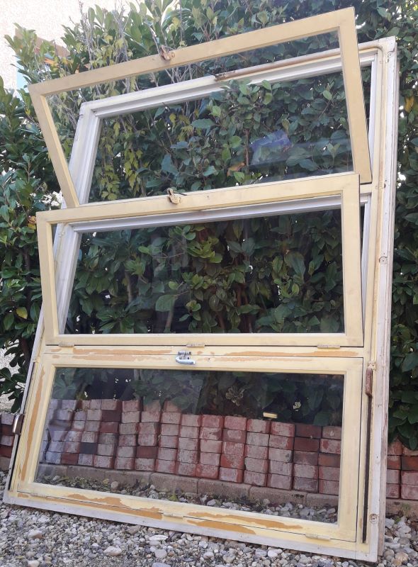 Wooden canopy 3 windows with bellows and abbatant