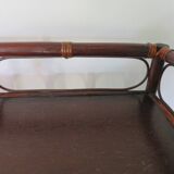 Support buffet bibus woven rattan 2 doors in caning - vintage 60s/70s